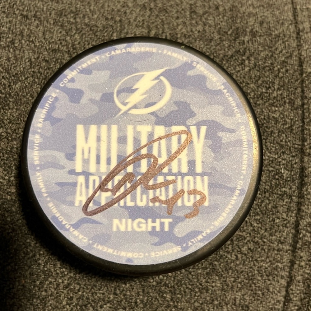 Tampa Bay Lightning Autographed Puck